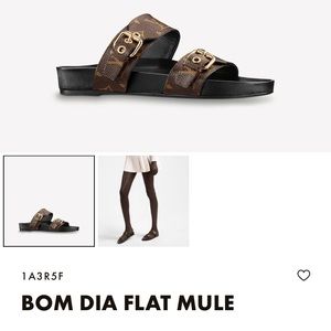 Louis Vuitton Paris Bom Dia Flat Mule Sandal